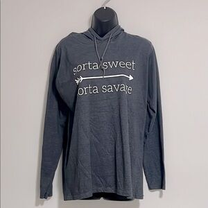 Women’s Sorta Sweet Sorta Savage Long Sleeve Hoodie Shirt Size XL